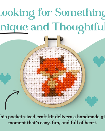 'For Fox Sake!' Mini Matchbox Cross Stitch Kit