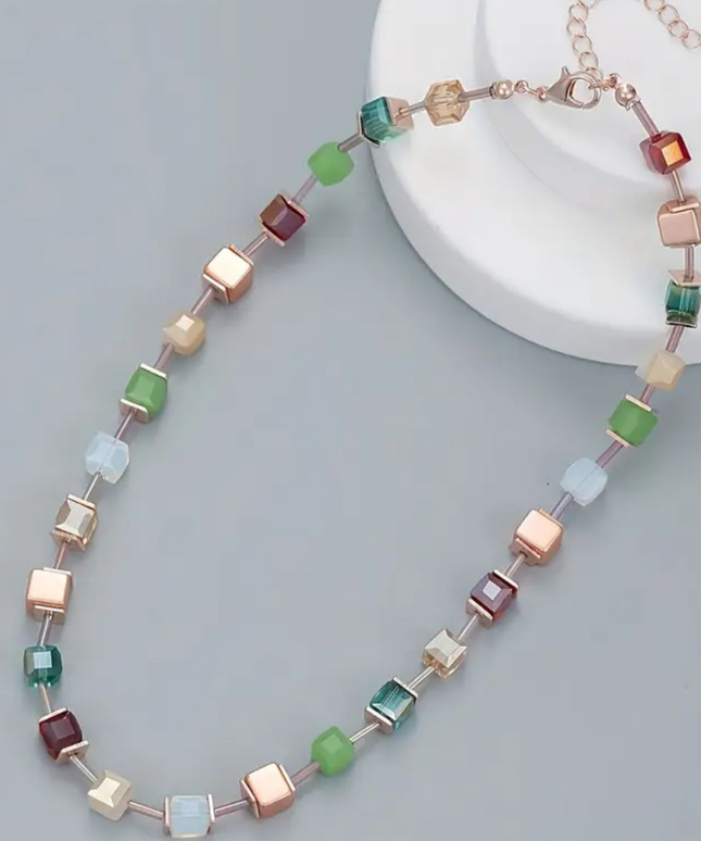 Stone & Glass Mix Necklace