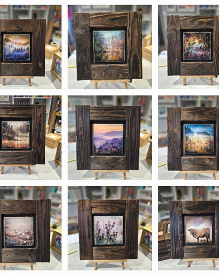 WOODEN ARTWORD - Framed Photo Encaustic Art