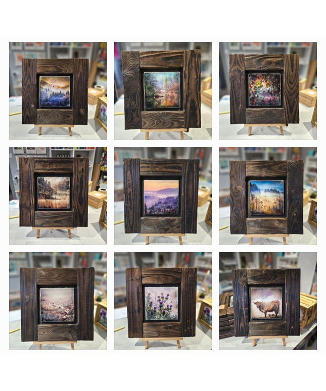 WOODEN ARTWORD - Framed Photo Encaustic Art