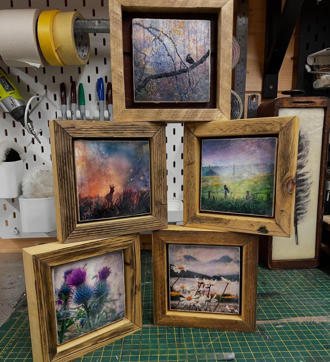 Mini Encaustic Framed Art