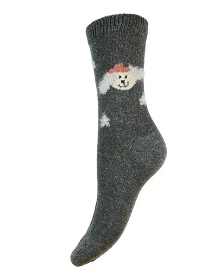 Wool Blend Socks Grey - DOG (4-7UK size)