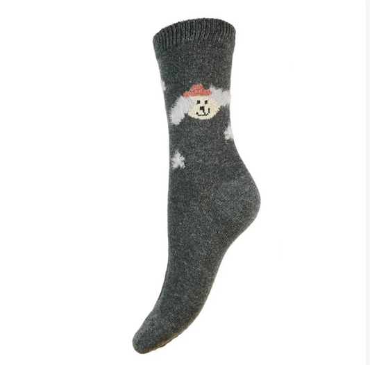 Wool Blend Socks Grey - DOG (4-7UK size)