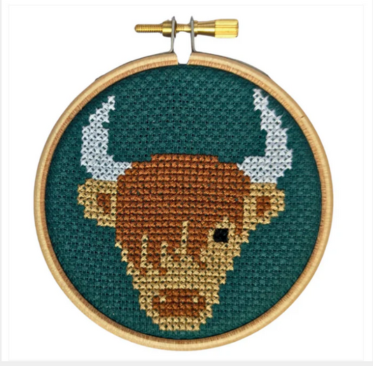 Highland Coo Cross Stitch Kit
