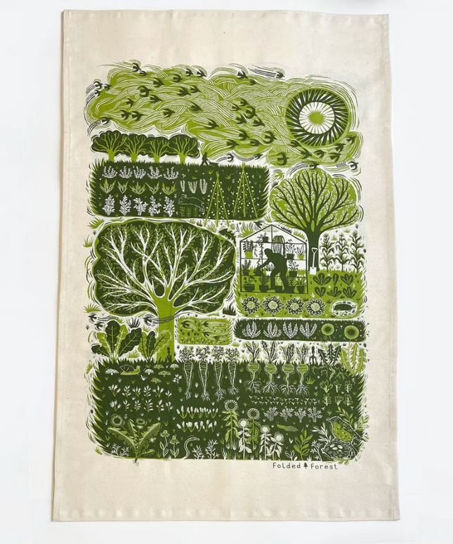 Gardener Tea Towel - Green