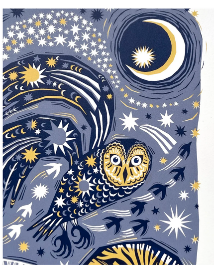 Folded Forest Limited Edition Print - Midnight Owl