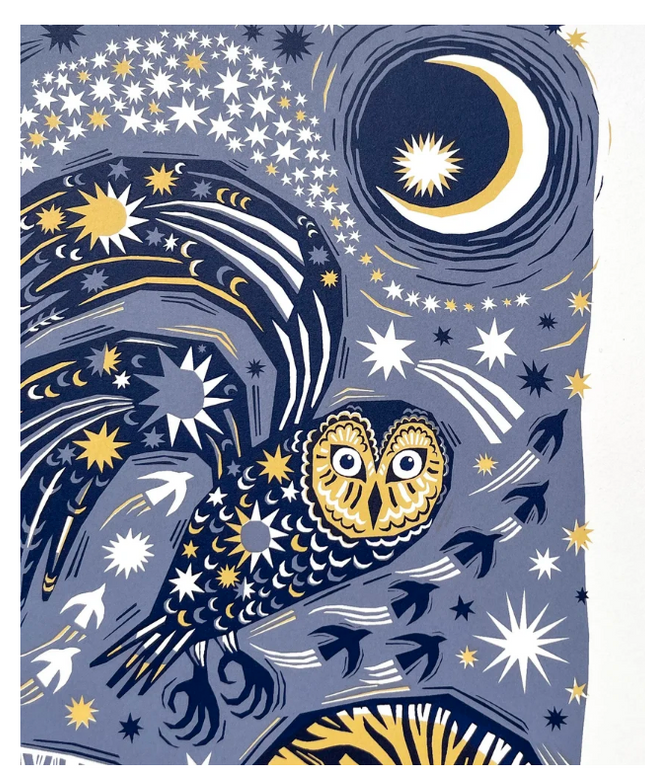 Folded Forest Limited Edition Print - Midnight Owl