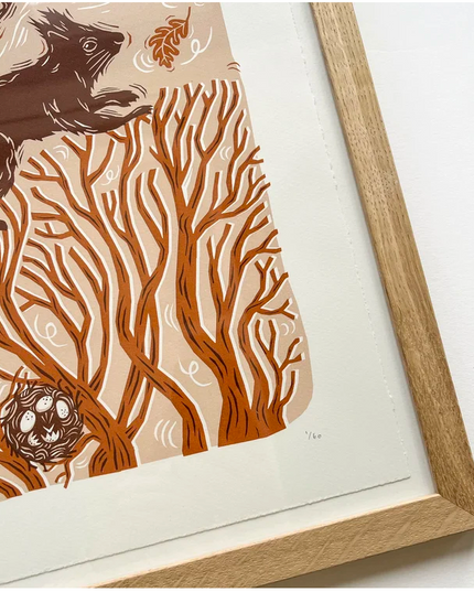 Folded Forest Limited Edition Print - Red Squirrel