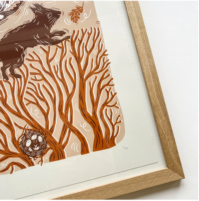 Folded Forest Limited Edition Print - Red Squirrel