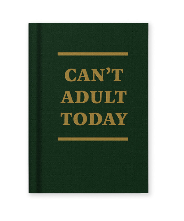 Can't Adult Today Fabric Hardback Notebook (A7)
