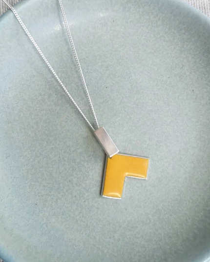 Rooftop Drop Pendant - Enamel / Yellow