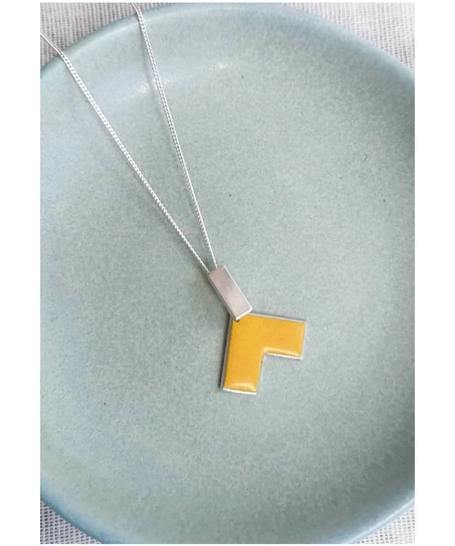Rooftop Drop Pendant - Enamel / Yellow
