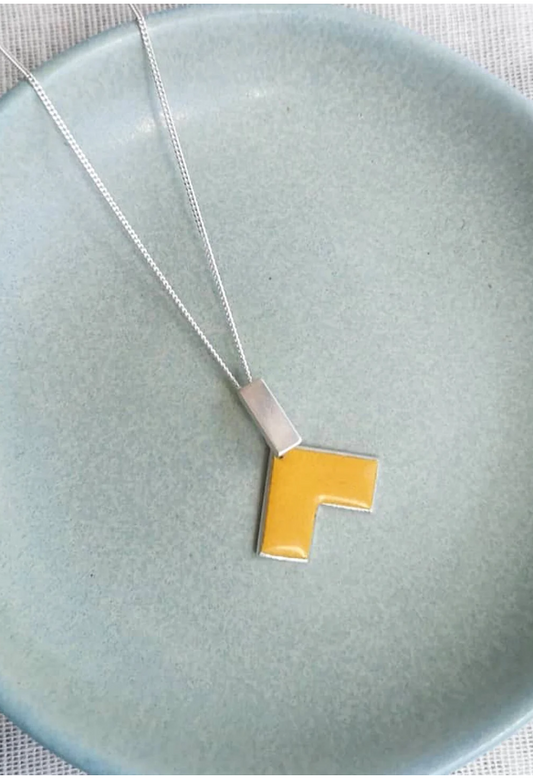 Rooftop Drop Pendant - Enamel / Yellow