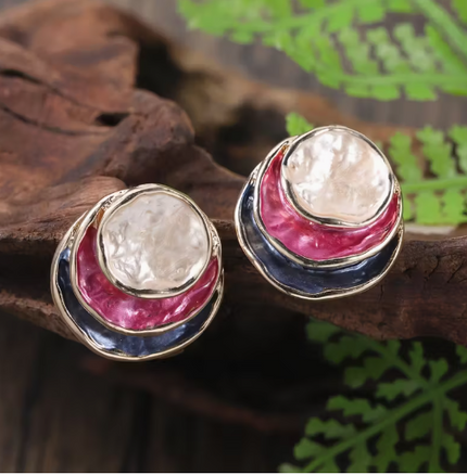 Cosmo Lights Enamel Stud Earrings