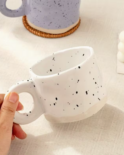 Irregular Handmade Mug - White Speckled