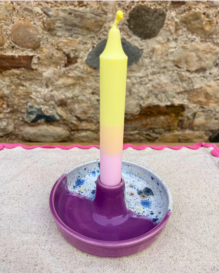 Candle Stick Holder - Shoreline * Pinky Purple
