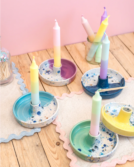 Candle Stick Holder - Shoreline * Yellow