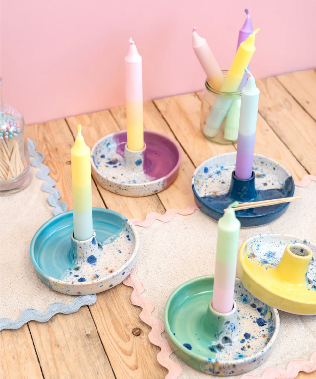 Candle Stick Holder - Shoreline * Yellow