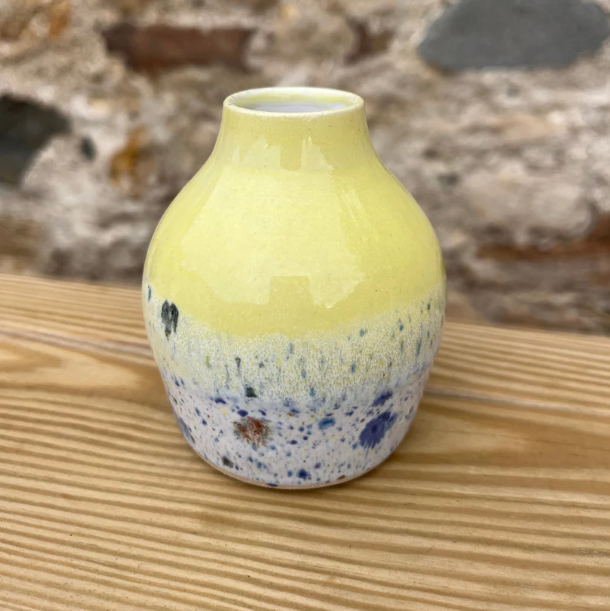 Ceramic Bud Vase - Shoreline * Yellow