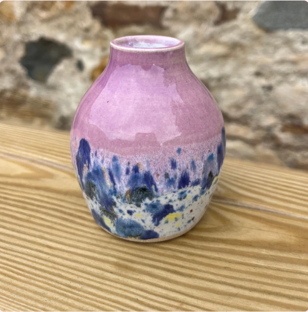 Ceramic Bud Vase - Shoreline * Pinky Purple