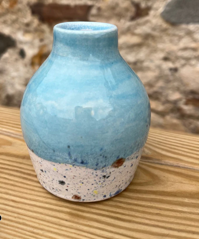 Ceramic Bud Vase - Shoreline * Blue