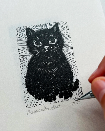 Black Cat Original Print Limited Edition