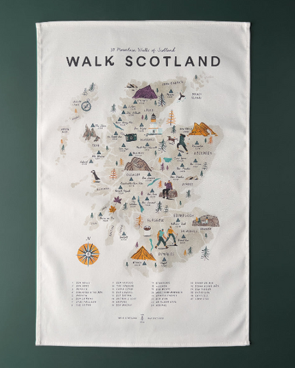 Walk Scotland Tea Towel