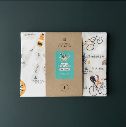 Cycle Scotland Tea Towel
