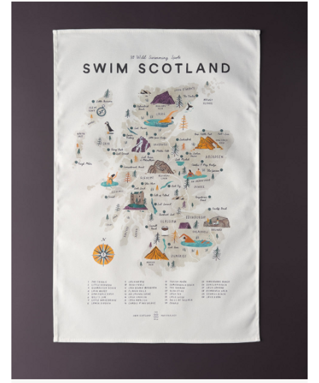 Swim Scotland Tea Towel