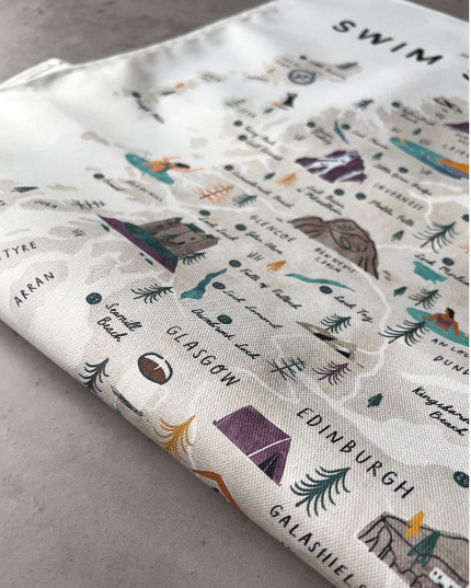 Swim Scotland Tea Towel
