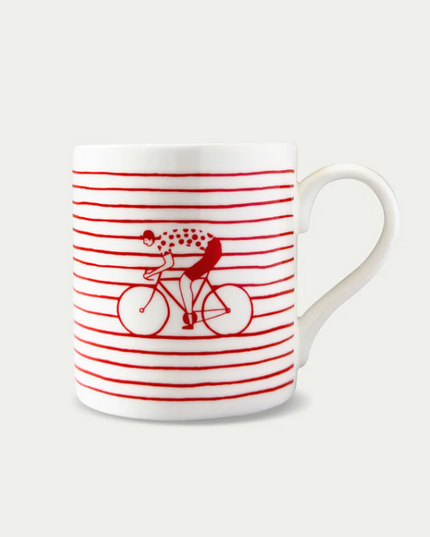 Cyclists Mug - Red & White