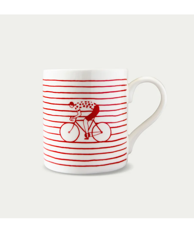 Cyclists Mug - Red & White
