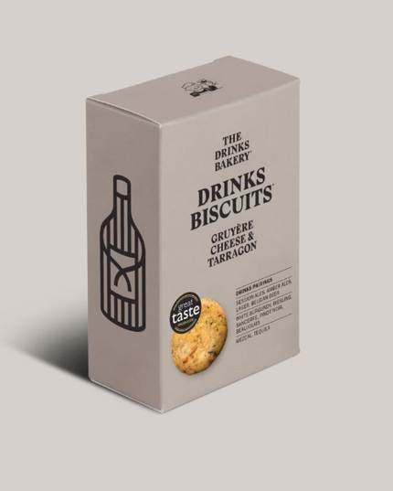 The Drinks Bakery - Gourmet Biscuits 110g Box Gruyère Cheese & Tarragon Drinks Biscuits