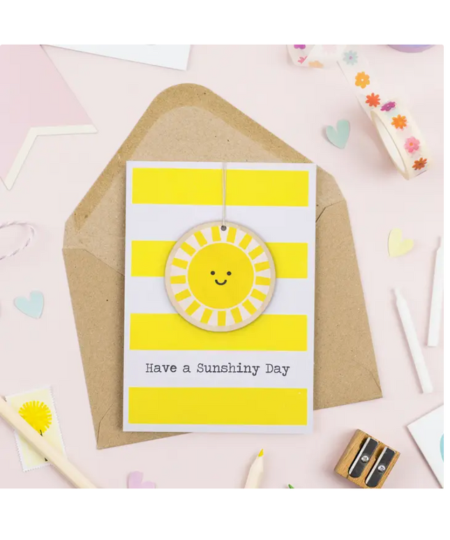 Sunshiny Day Card with Wooden Decoration