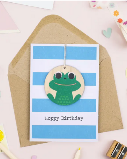 Frog Birthday Card - with Keepsake