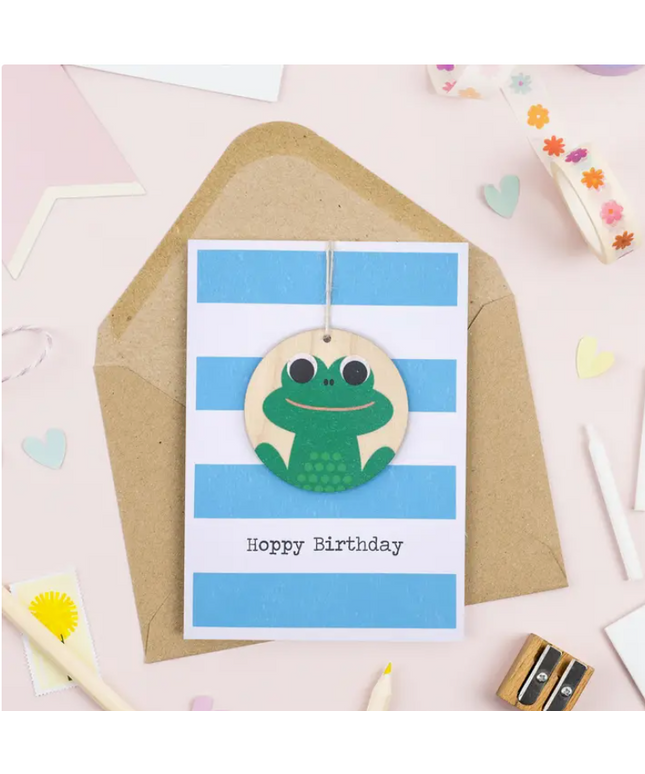 Frog Birthday Card - with Keepsake