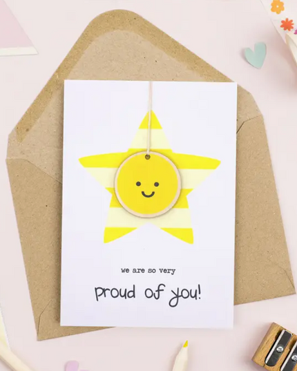 Proud of You Card - with Wooden Keepsake