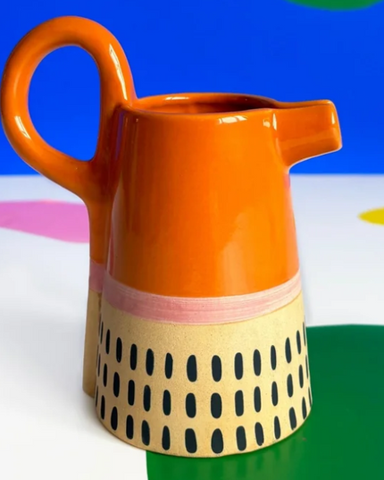 Ceramic Orange Top Bloc Jug