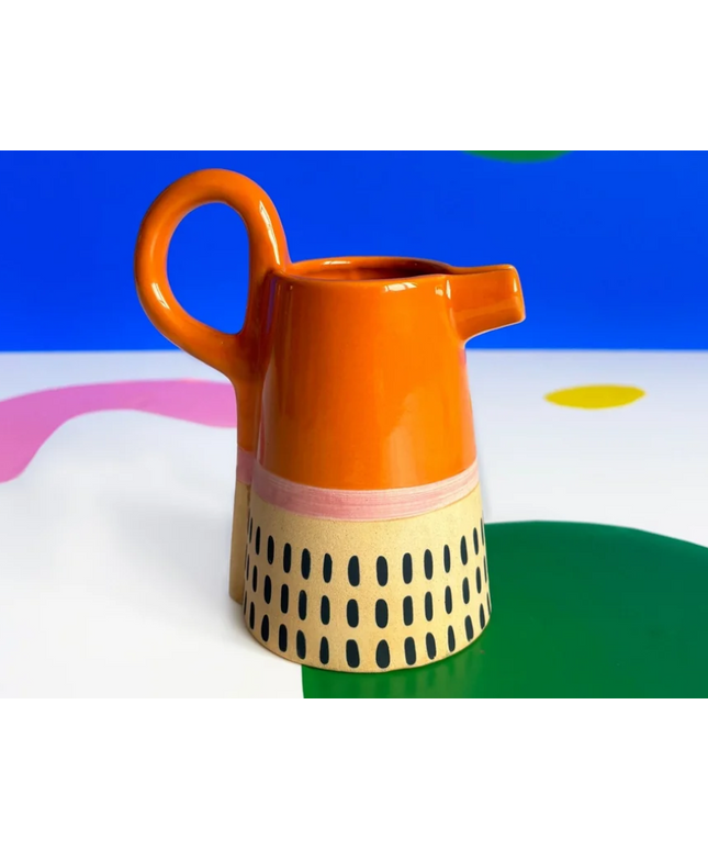 Ceramic Orange Top Bloc Jug