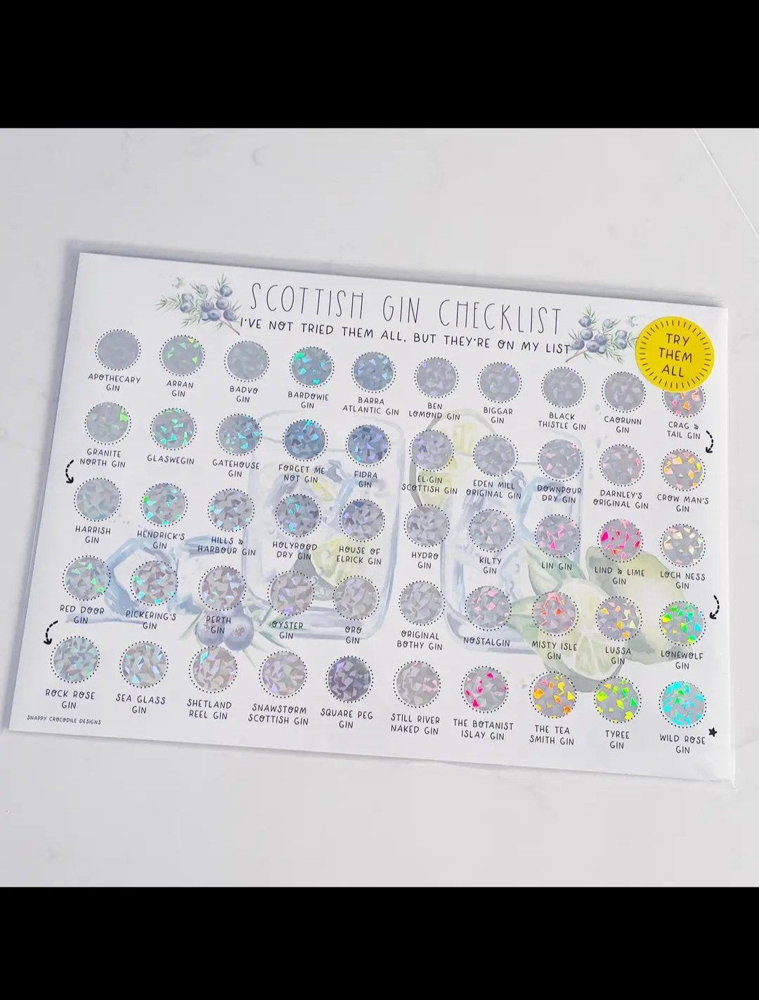 Scottish Gin Scratch Off Poster