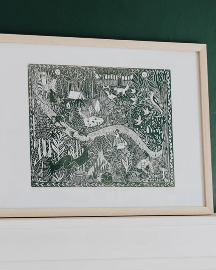 Off the Beaten Track Riso Print ***hiking, nature, walk art***