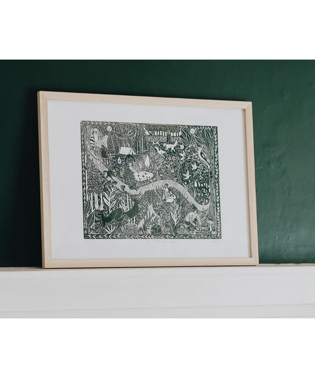 Off the Beaten Track Riso Print ***hiking, nature, walk art***