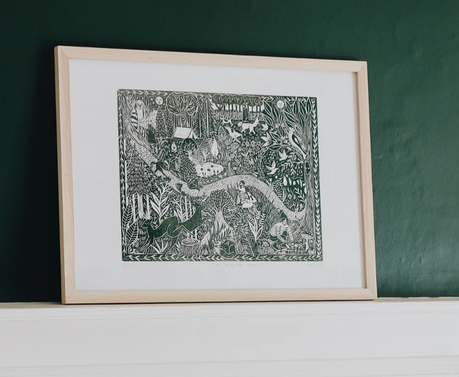 Off the Beaten Track Riso Print ***hiking, nature, walk art***