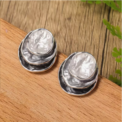 Lunar Tides Enamel Stud Earrings