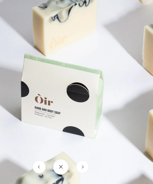 Oir Soap * Peppermint, lavender, patchouli, tea tree hand & body soap