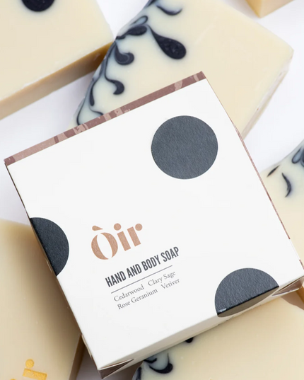 Oir Soap * Cedarwood, clary sage, rose geranium, vetiver hand & body soap