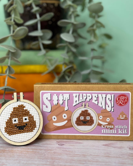 'S**t happens!' Mini Matchbox Cross Stitch Kit
