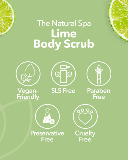 Lime Natural Body Scrub - 75g tin - Letterbox