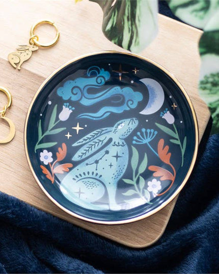 Mystical Midnight Hare Trinket Dish