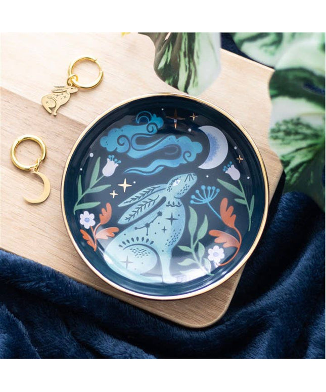 Mystical Midnight Hare Trinket Dish